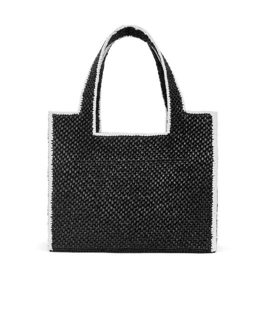 Loewe Black Logo Embroidered Large Tote Bag