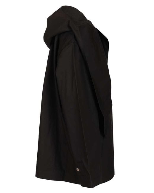 Totême  Black Totême Scarf Detailed Long Sleeved Jacket