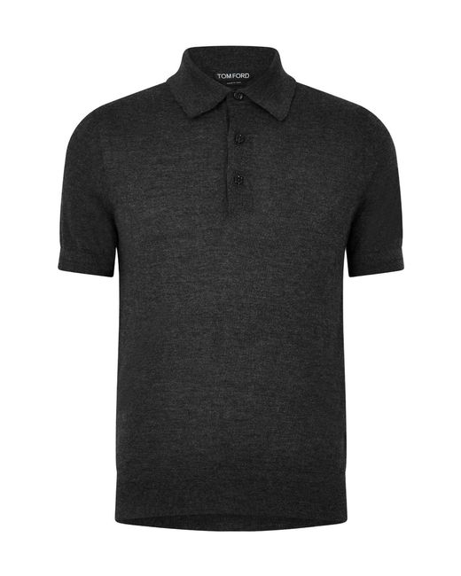 Tom Ford Black Solid Color Polo Shirt for men