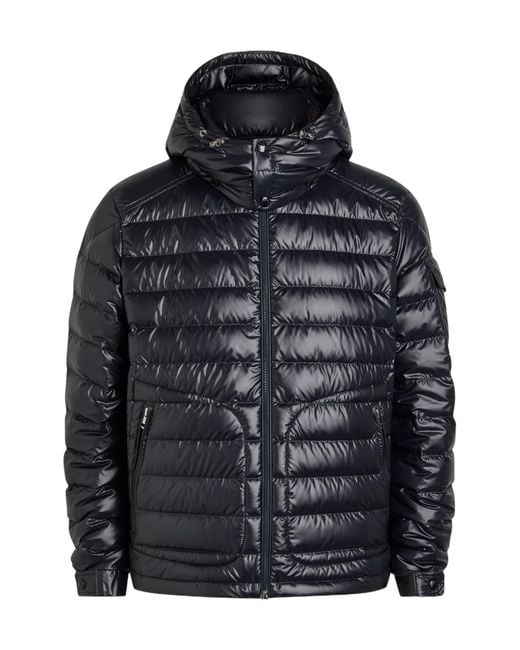 Moncler Black Lauros Detachable-Hood Padded Shell Jacket for men