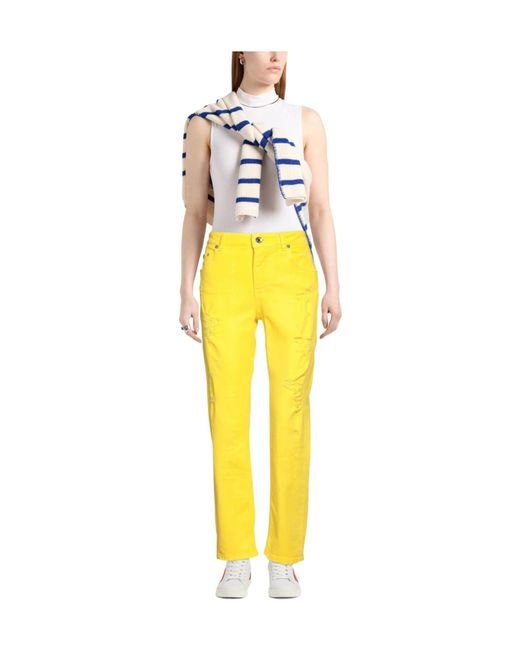 Dolce & Gabbana Yellow Denim Trousers