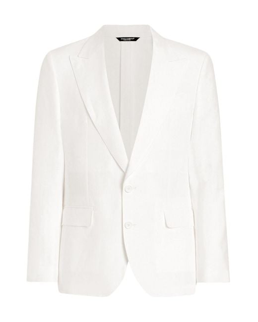 Dolce & Gabbana White Single Breasted Blazer for men