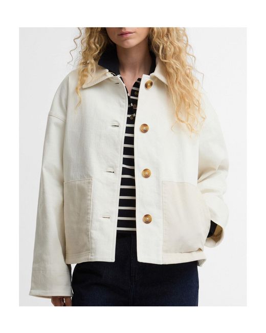 Barbour White Versatile Slim Fit Coat