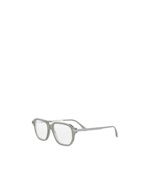Fendi White Geometric Optical Frames