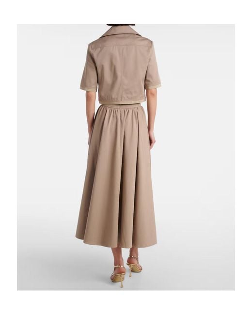 Patou Natural Cropped Button-Down Casual Jacket