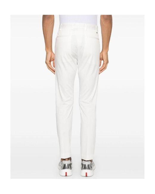 Pt Pantaloni White Pt Torino Rope Slim-Fit Pants for men