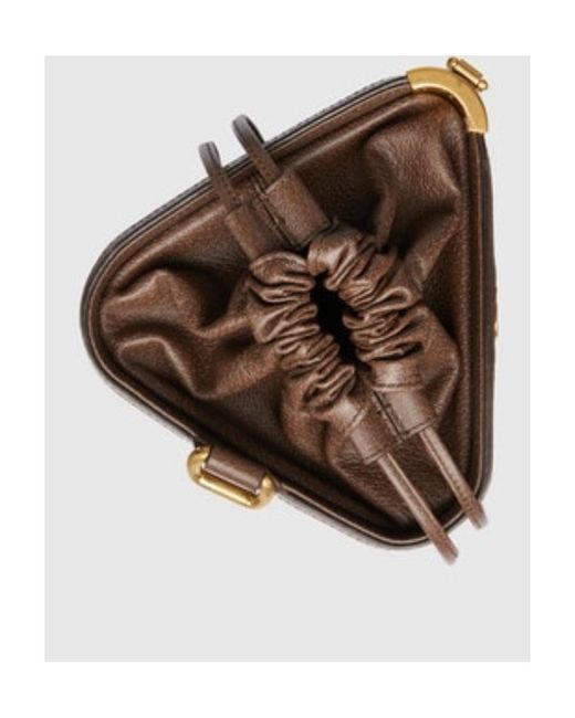 Gucci Brown Ophidia Gg-Canvas Bucket Bag