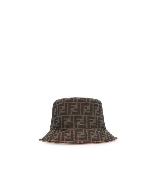 Fendi Brown Ff Jacquard Bucket Hat