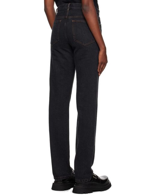 A.P.C. Black Molly Straight-Leg Jeans