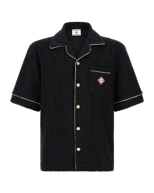 Casablanca Black Short-Sleeved Shirt