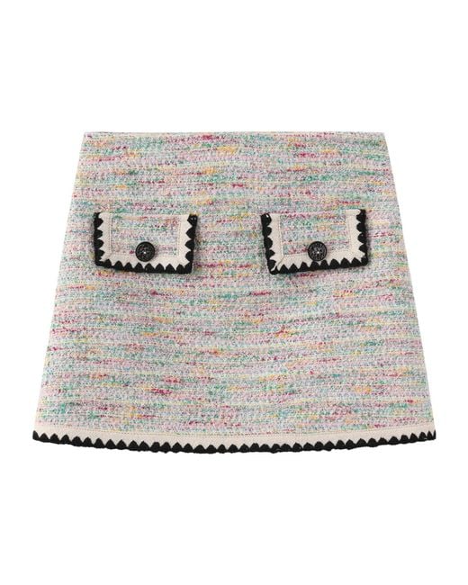 Marissa Chiara White A-Line Skirt