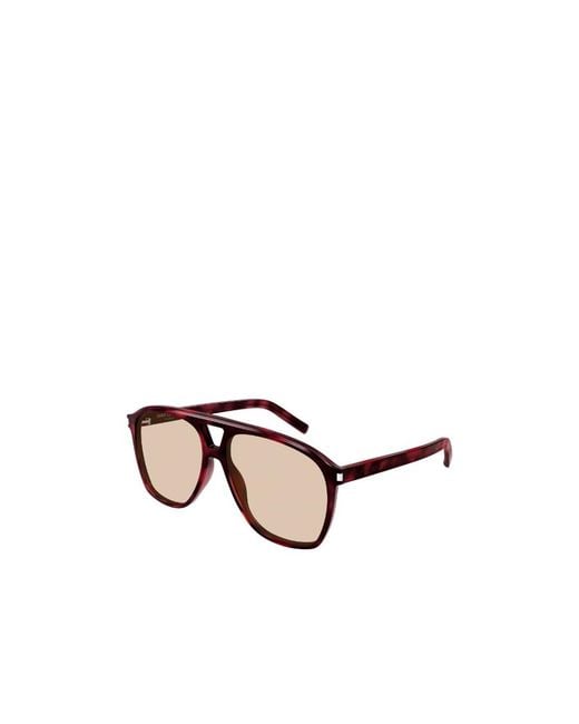 Saint Laurent Brown Eyewear Sl 596 Dune Aviator Sunglasses