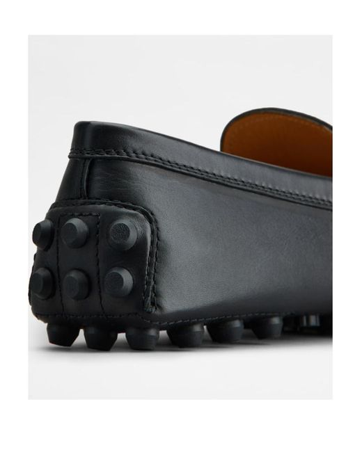 Tod's Black Penny-Slot Leather Loafers