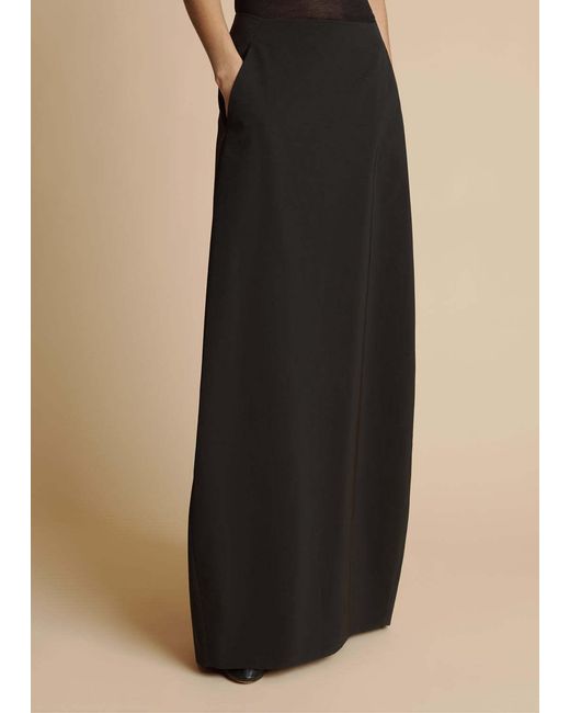 Khaite Black Lauson Midi Skirt