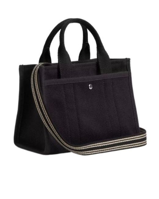 COACH Black Cargo Logo Flocked Tote Bag