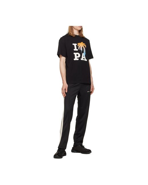 Palm Angels Black Classic Logo Track Pants for men