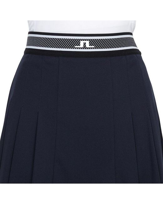 J.Lindeberg Blue Pleated Midi Skirt