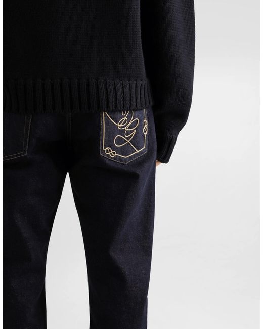 Dolce & Gabbana Blue Denim Trousers for men