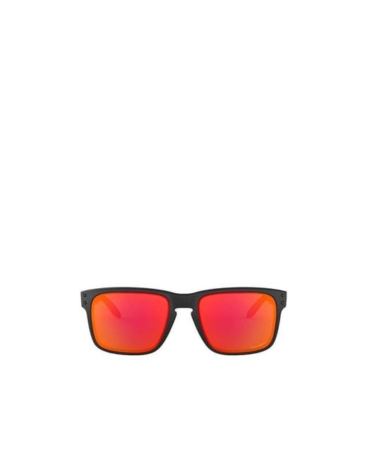 Oakley Red Holbrook Square-Frame Sunglasses