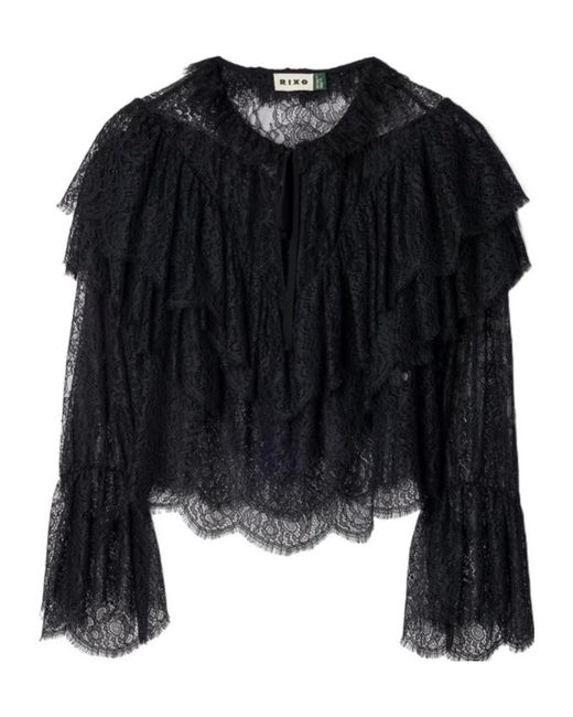 Rixo Black Faryn Top Ld61