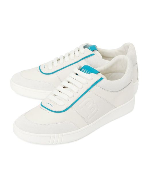 Bally White Lace-Up Sneakers for men