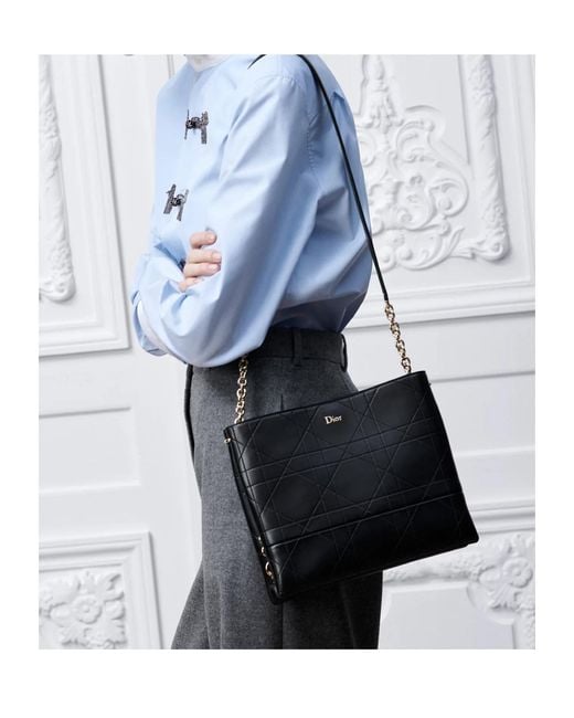 Dior Black Trianon Bag With Chain