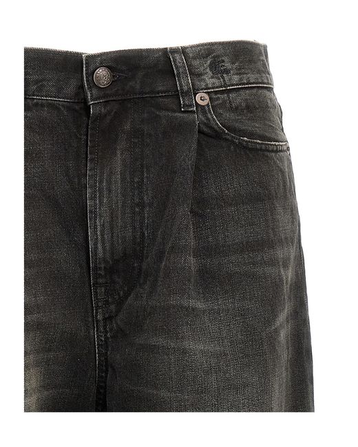 R13 Gray Belt-Loop Jeans