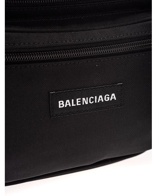 Balenciaga Black Explorer Belt Bag for men