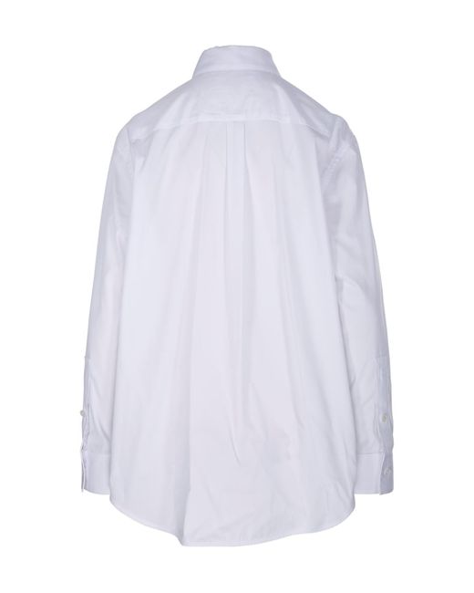 Bottega Veneta White Ruffled Detail Shirt