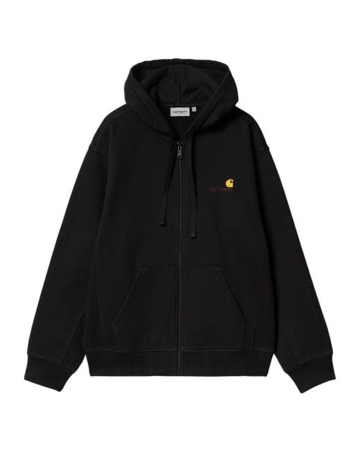 Carhartt Black American Script Zip Hoodie for men