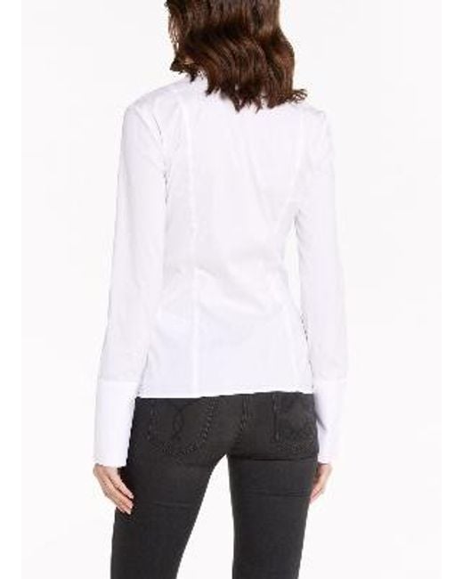 Patrizia Pepe White Long-Sleeved Button-Up Shirt