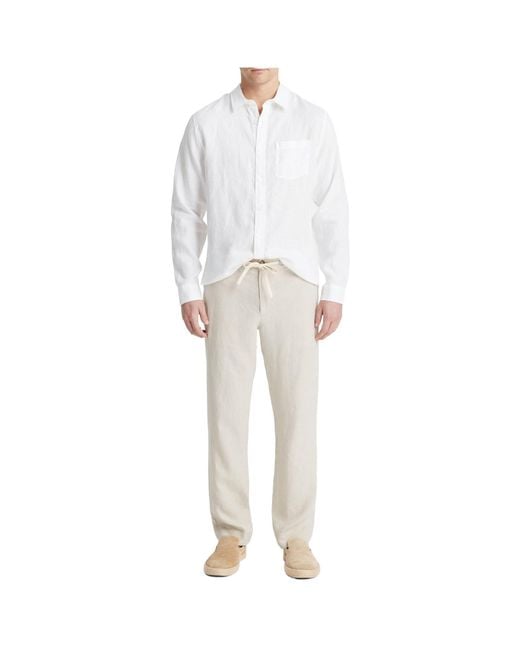 Vince White Drawstring Pants for men
