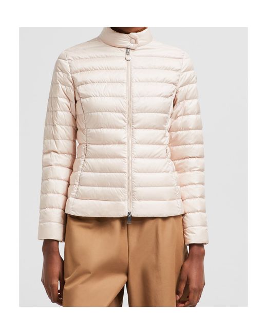 Moncler Natural Igelle Zip-Up Short Padded Jacket