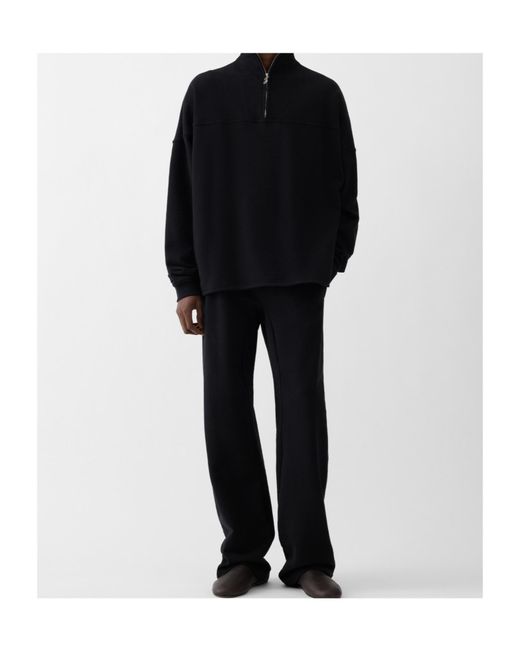 Jacquemus Black Rond Carre Half Zip Sweatshirt for men