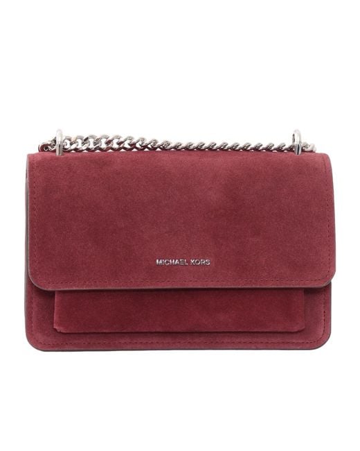 Michael Kors Red Suede Shoulder Bag