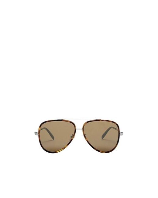 McQueen Metallic Logo Sunglasses for men
