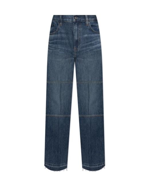 Helmut Lang Blue Vintage Effect Jeans for men