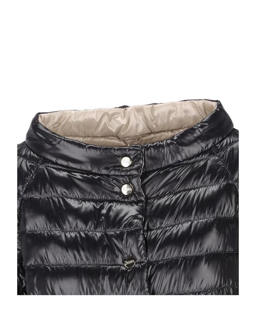 Herno Gray Reversible Buttoned Padded Jacket