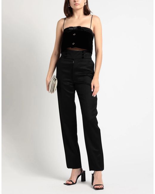 Maison Margiela Black Wool Tapered Pants