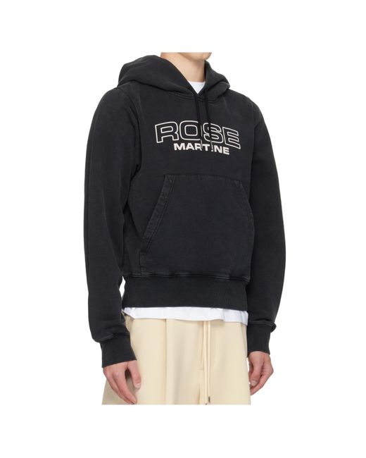 Martine Rose Blue Shrunken Hoodie for men