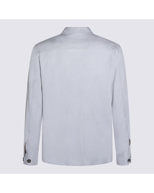 Eleventy Blue Long Sleeved Button-Fastened Jacket for men