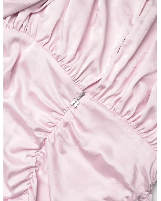 ROTATE BIRGER CHRISTENSEN Pink Floral Detailed Ls Mini Dress