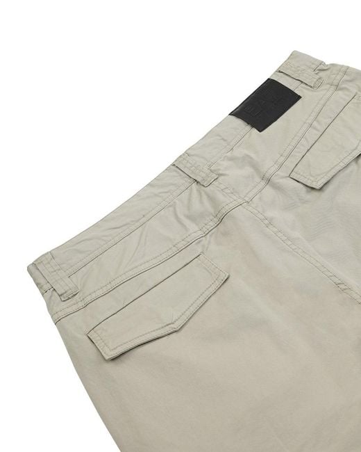 EA7 Gray Logo Patch Shorts for men