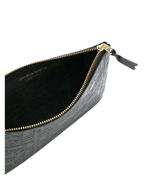 Comme des Garçons Black Textured Pochette for men