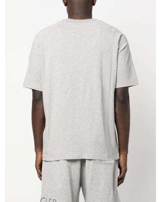 Moncler White Logo-Print Cotton T-Shirt for men
