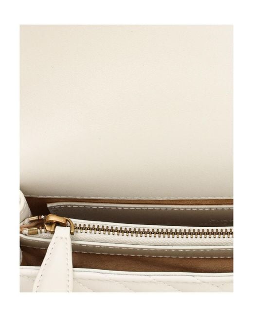 Pinko Natural Classic Love Click Foldover Top Crossbody Bag