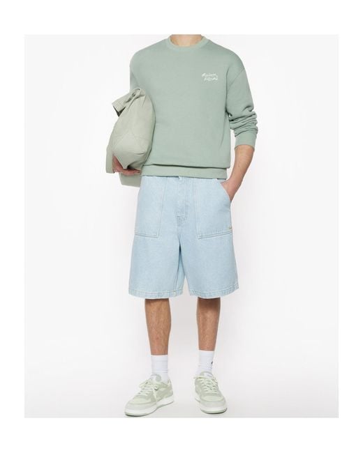 Maison Kitsuné Green Maison Kitsuné Handwriting Comfort Sweatshirt for men