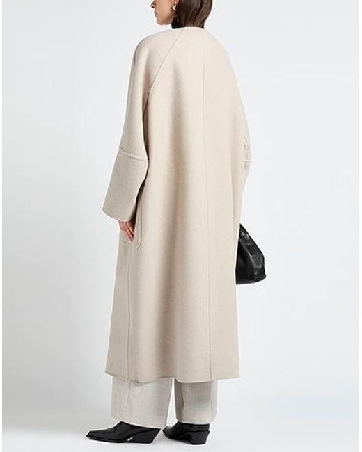 Max Mara Natural Solid-Color Cashmere Coat