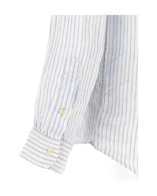 Polo Ralph Lauren White Striped Button-Down Shirt for men