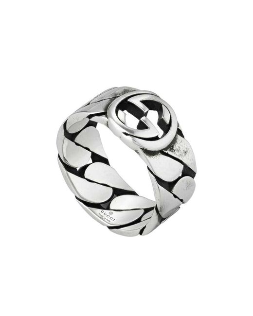 Gucci White Logo Ring for men